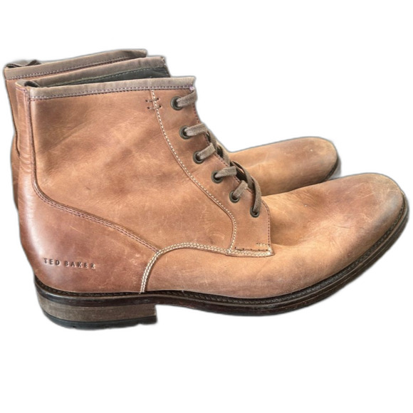 TED BAKER LONDON LEATHER BOOTS Men’s Size 11 Shoes Dress - Picture 3 of 5